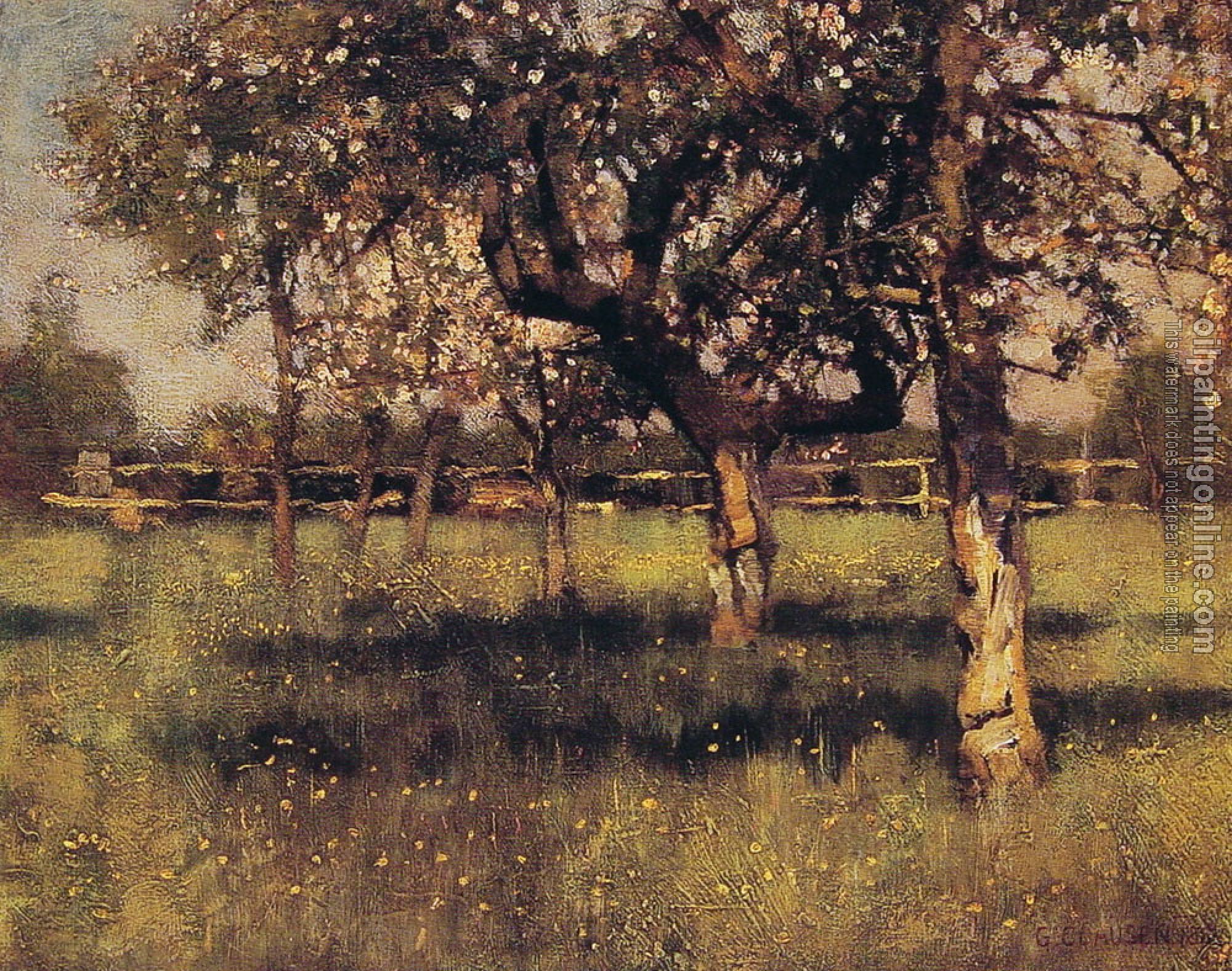 Sir George Clausen - An orchard in May